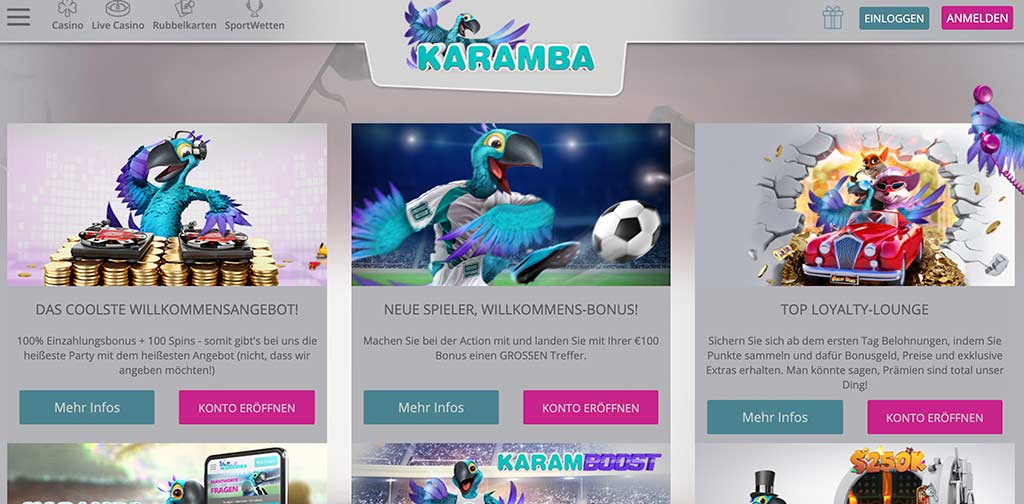 Karamba Casino Aktionen