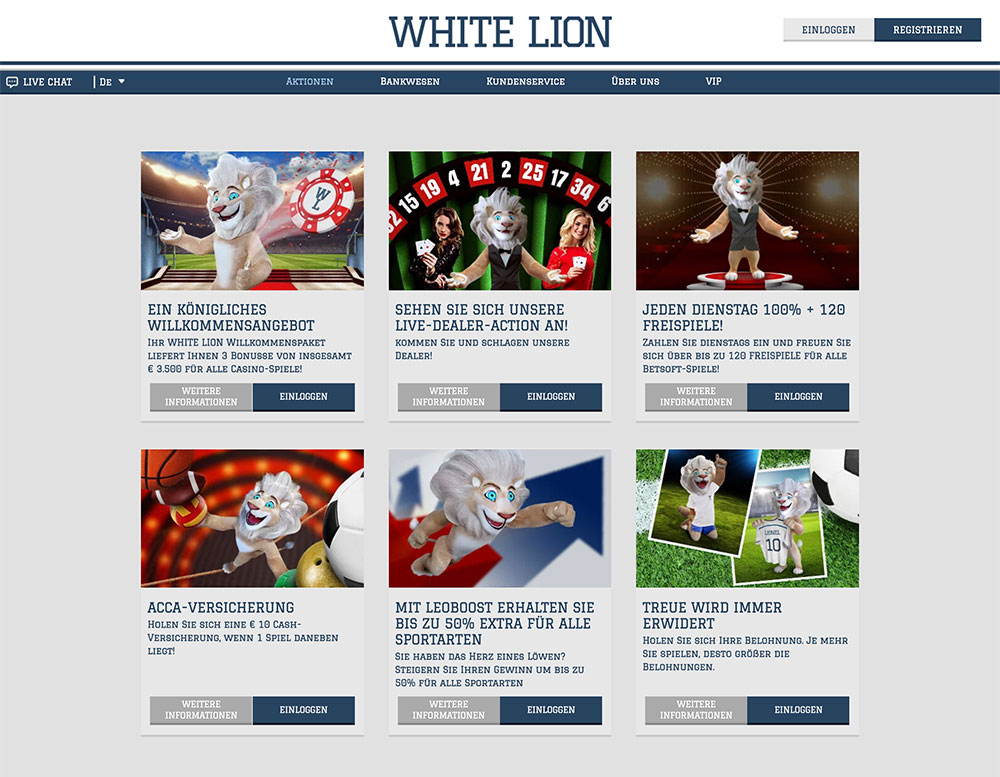 White lion aktionen