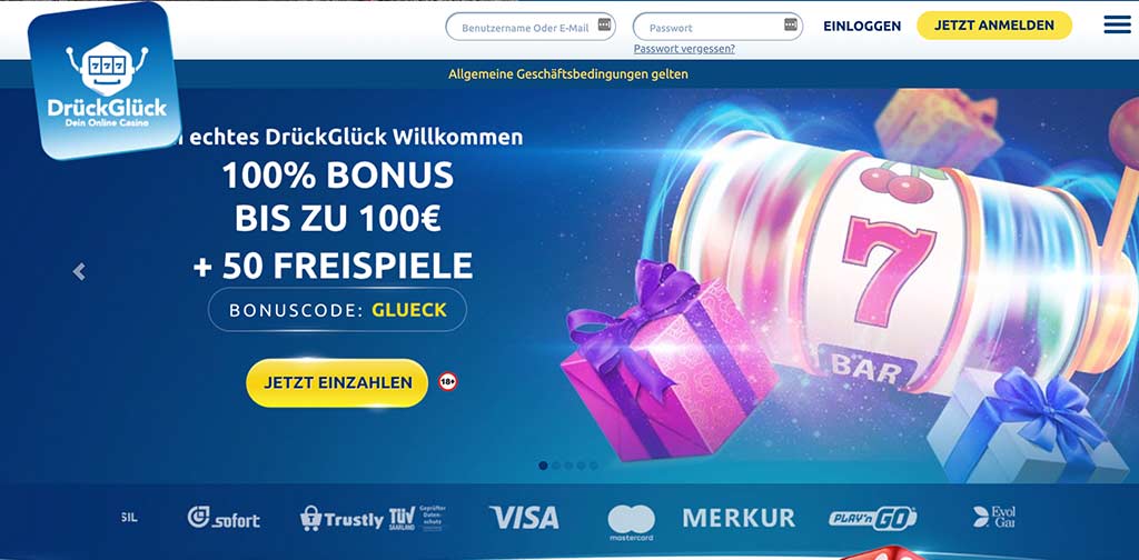 Drueckglueck Casino Bonus