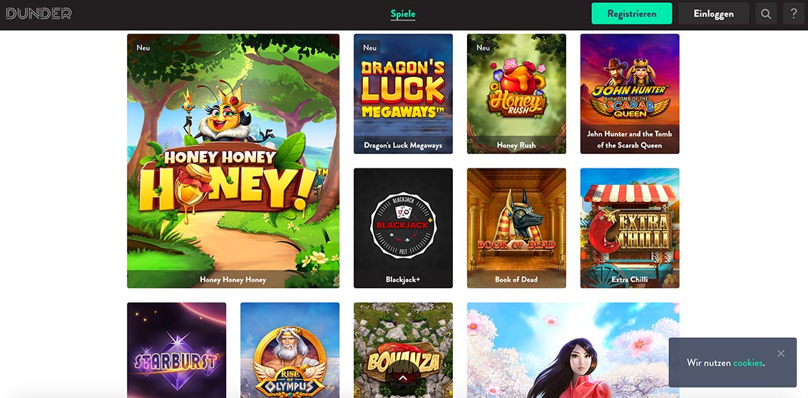Dunder Casino Spielen