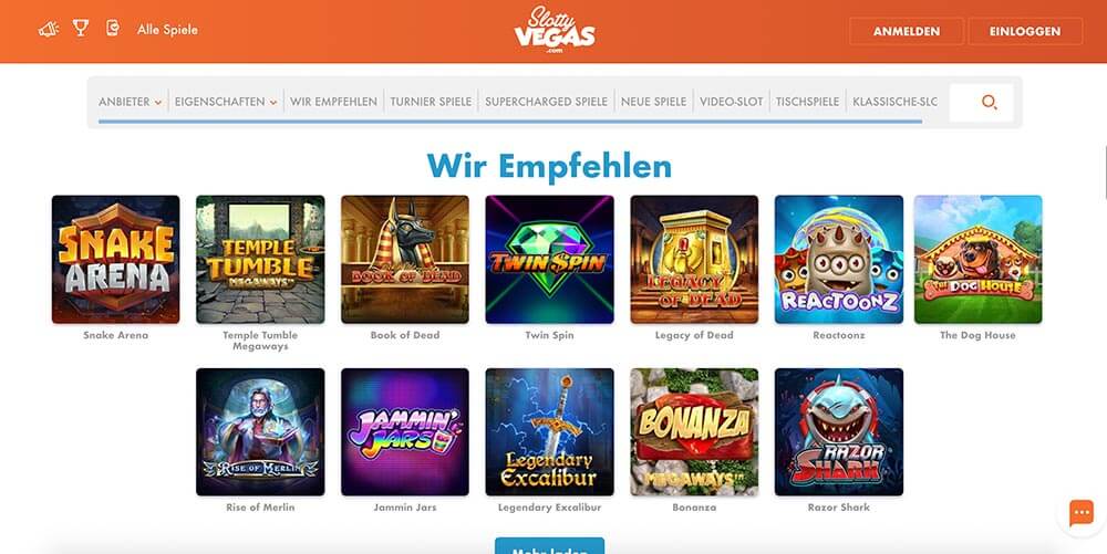 Slotty Vegas - Spiele