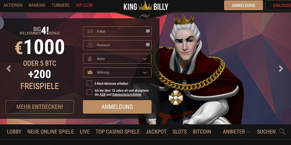 King Billy Bonus
