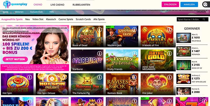 QueenPlay Casino Spiele