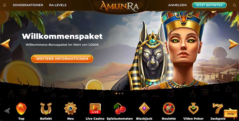 Amunra Casino Wilkommenspaket