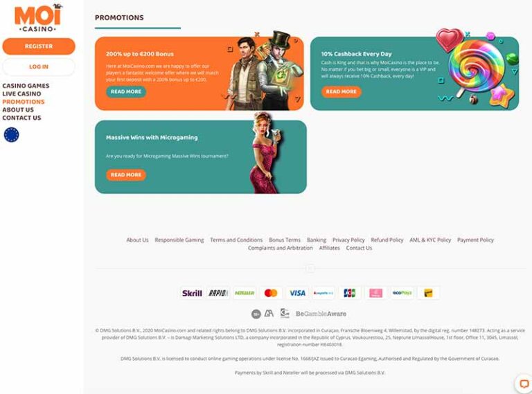 Moi Casino (2025) | Review & Bonuses | Wiser Gamblers