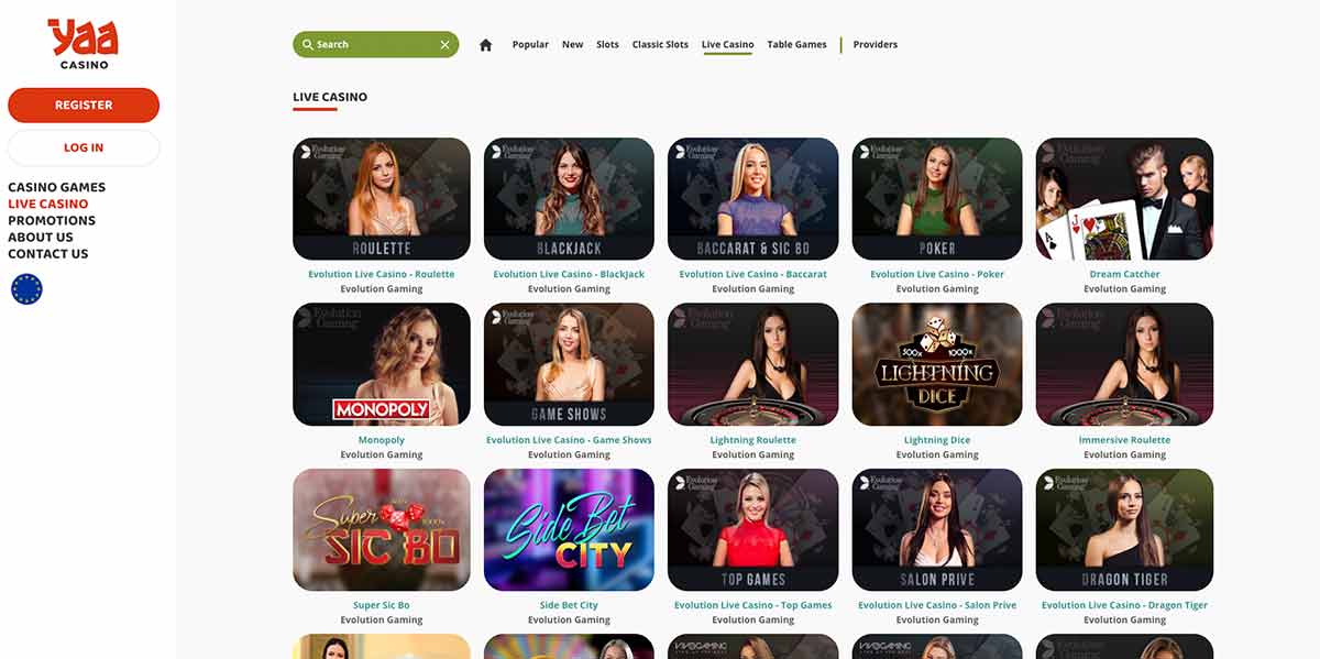 Yaa Casino - Live Casino