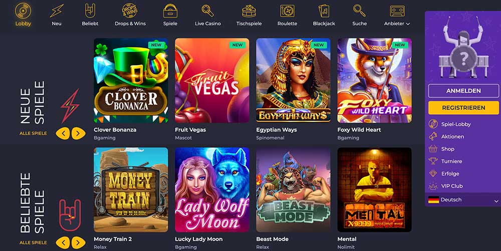 Spiele at Rolling Slots