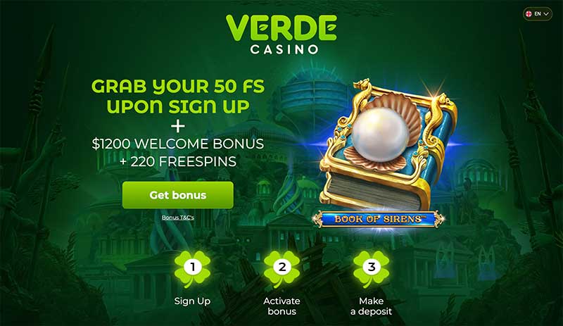 50 Free Spin No Deposit Bonus - Verde Casino