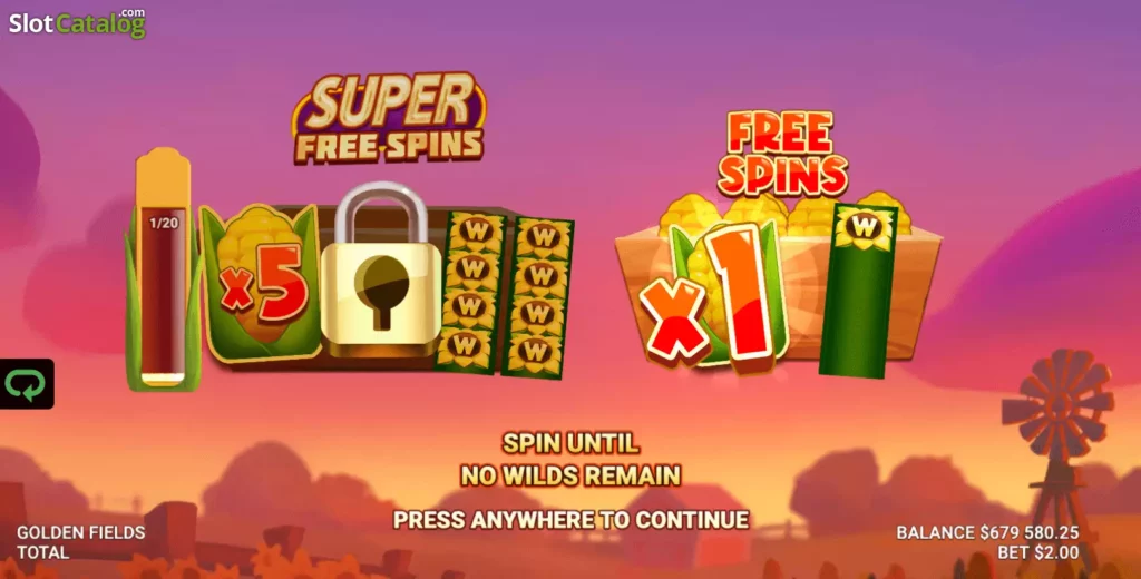 Golden Fields - Super Free Spins Feature