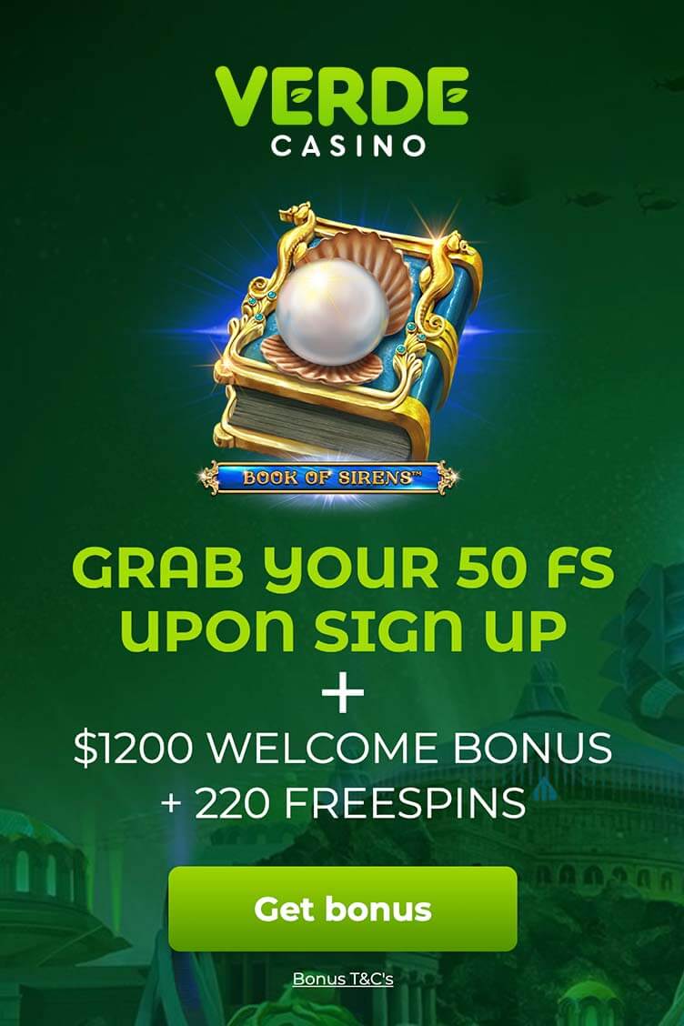 Verde Casino Exclusive 50 Free Spins No Deposit