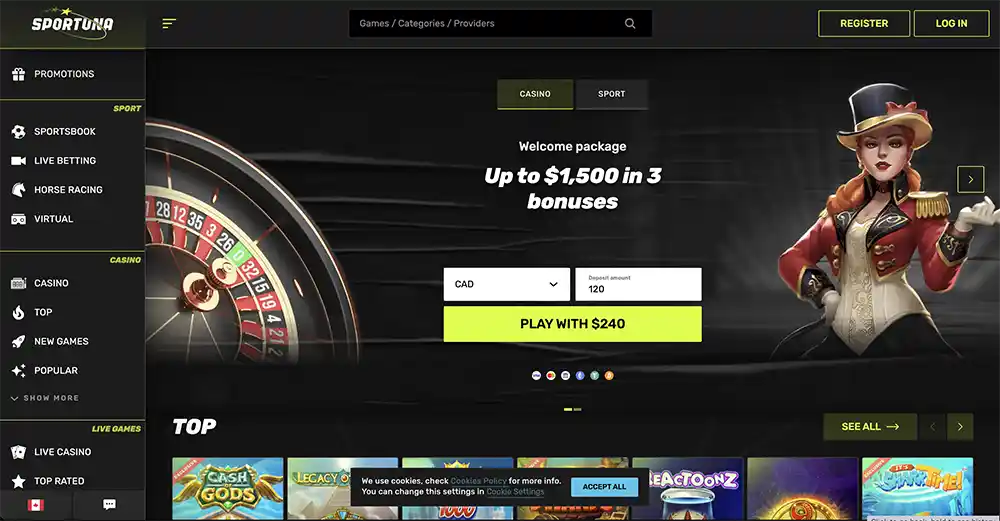 Sportuna Casino Bonus