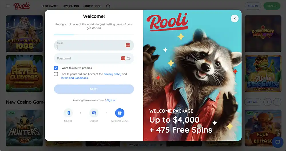 Rooli Account Registration