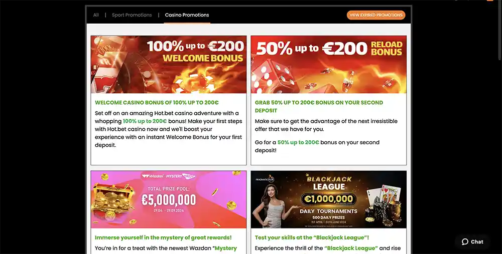 Hot Bet Casino Promotions