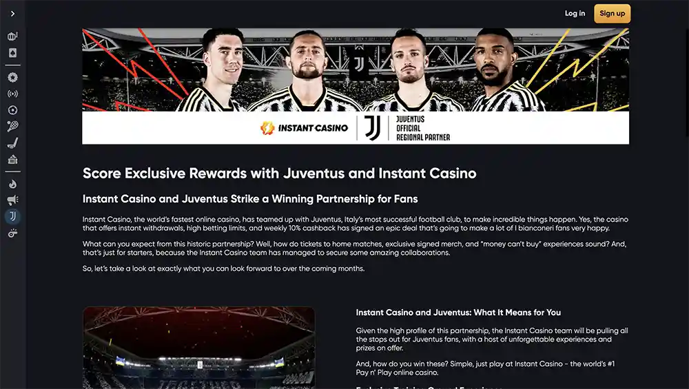 Instant Casino Juventus