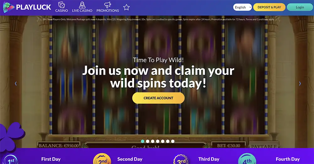 Playluck Best Mobile Real Money UK Casino