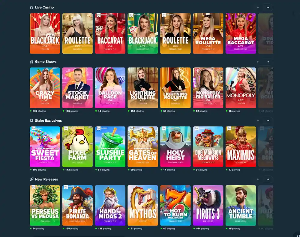 Stake Casino Games