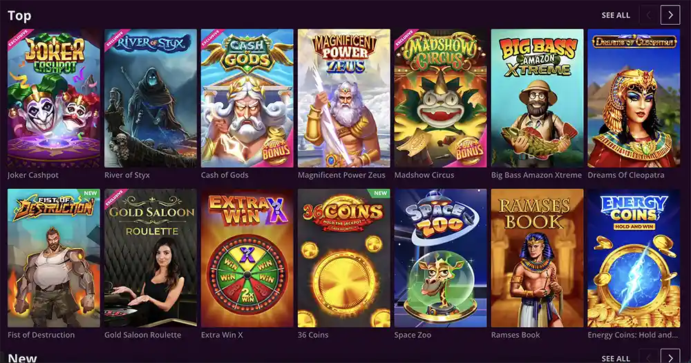Malina Casino Games