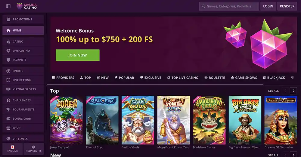 Malina Casino Review