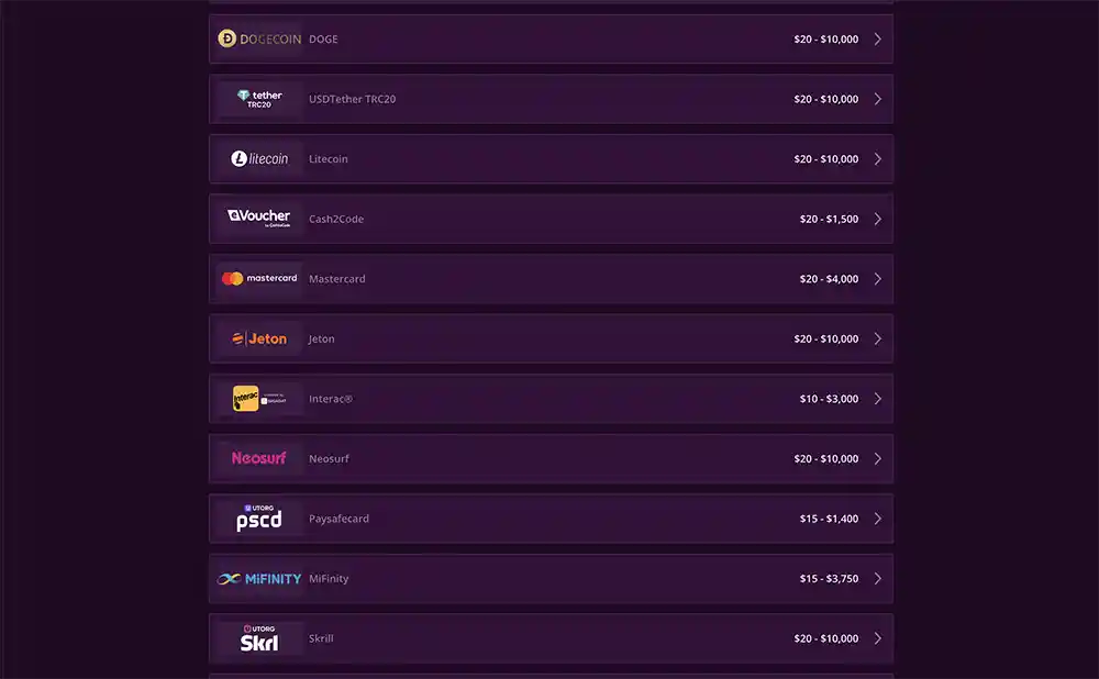 Malina Payment Options
