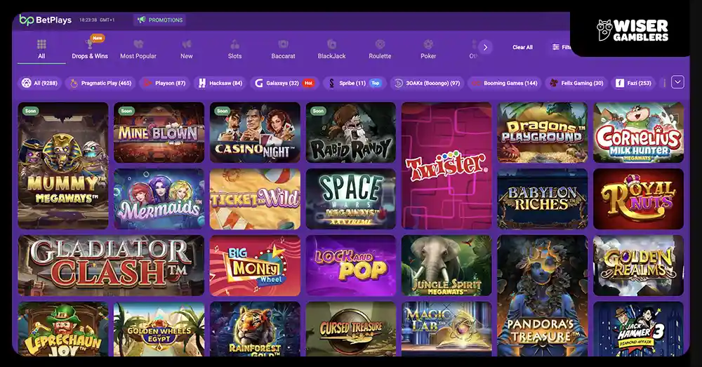 Betplays Casino with All Netent Games library