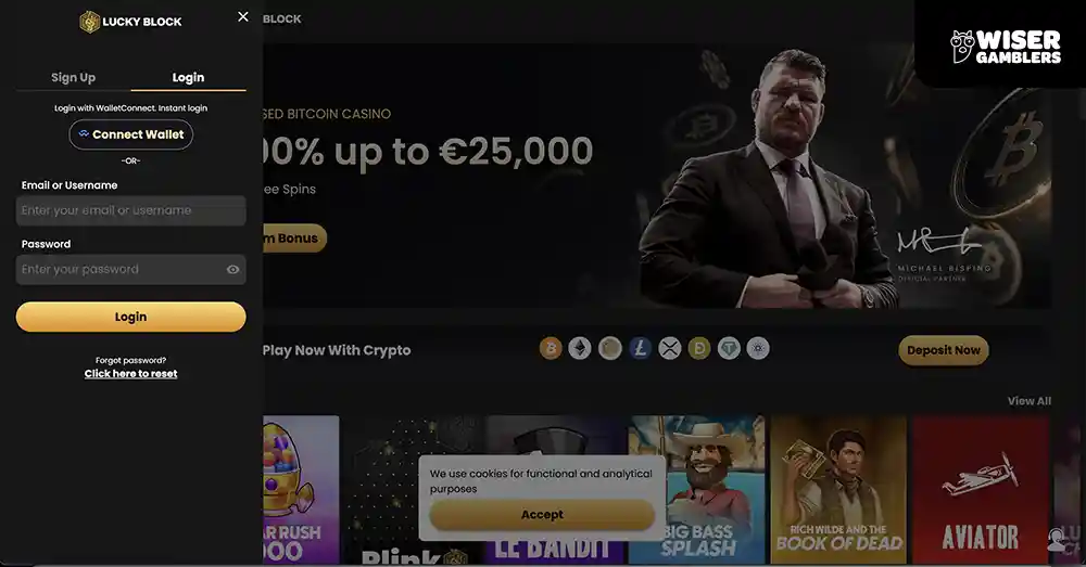 Login at Lucky Block Casino