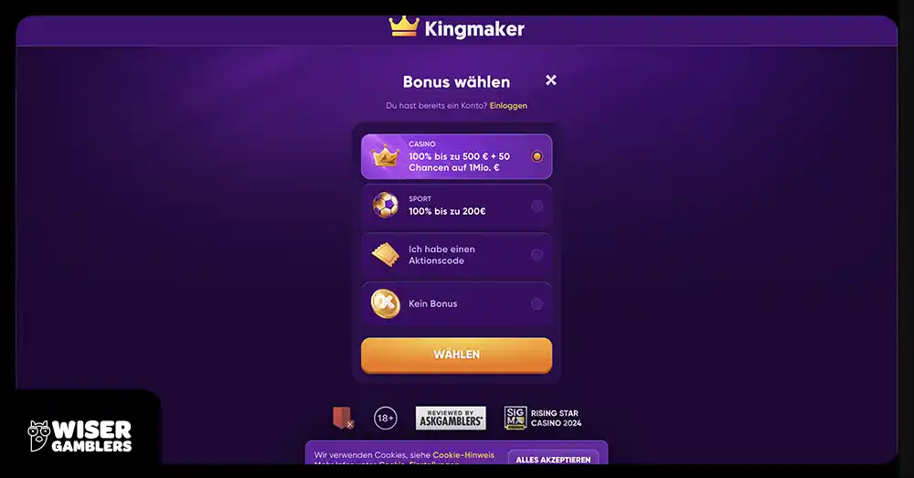 Kingmaker Bonus Germany