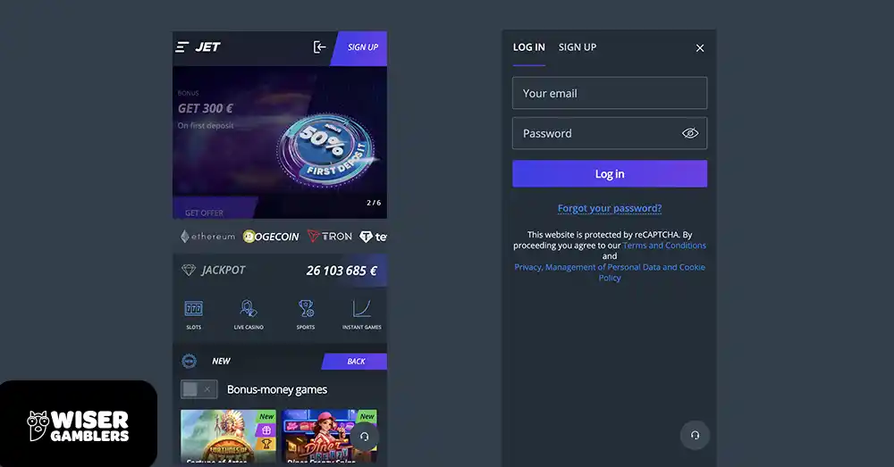 Jet Casino Mobile Experience