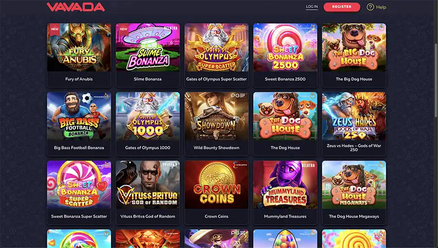 Vavada Game selection