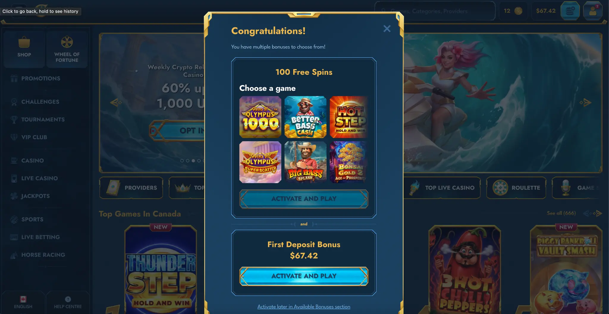 100 Free Spins