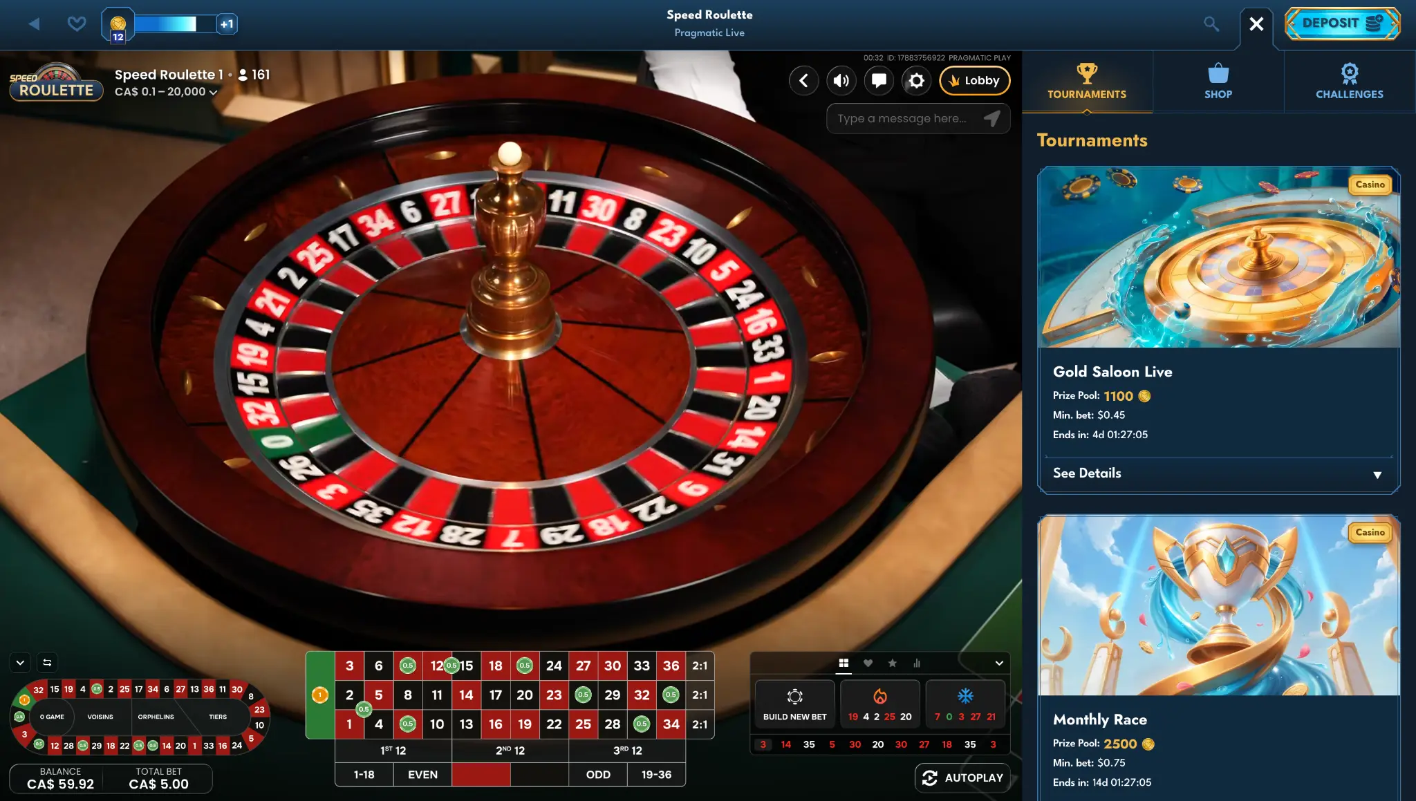 Speed Roulette Live at Casea